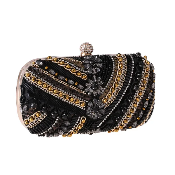 Mode Marron Faux Diamant Carrés Pochettes 2021
