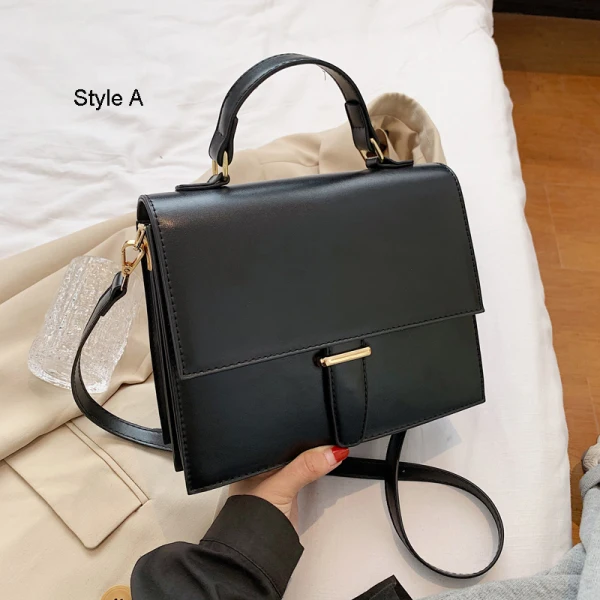 Fashion Brown Square Handbag Messenger Bag 2021 PU Casual Women's Bags