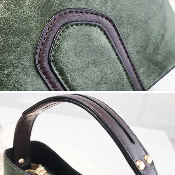 Vintage Zielony Kwadratowe Torebka Torba kurierska 2021 PU Torby Damskie