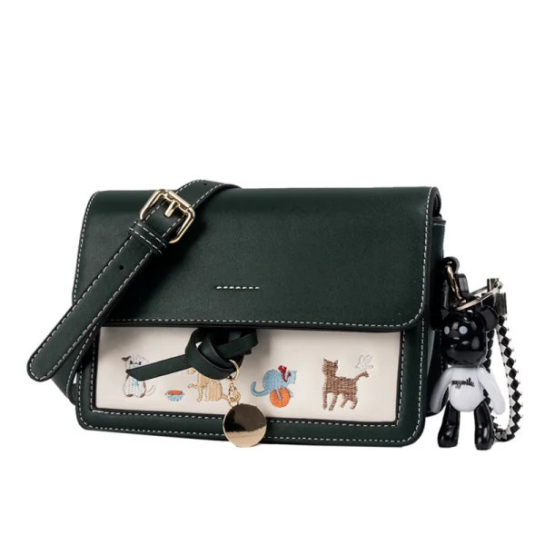 Lovely Black Cartoon Square Messenger Bag 2021 PU Women's Bags