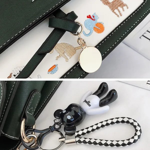 Lovely Black Cartoon Square Messenger Bag 2021 PU Women's Bags
