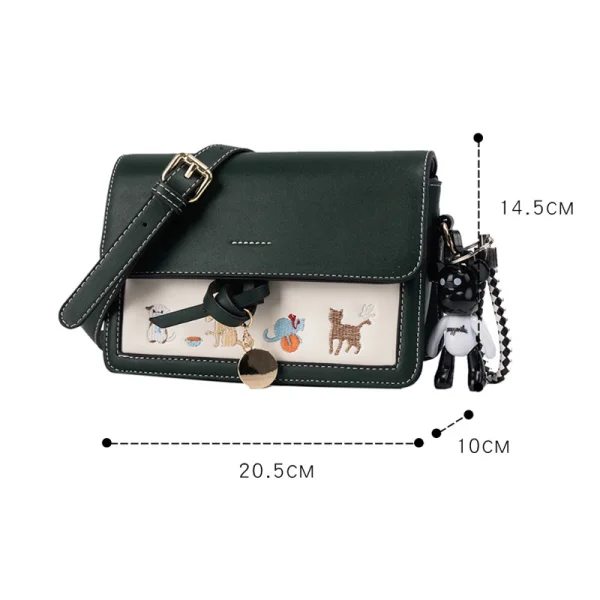 Lovely Black Cartoon Square Messenger Bag 2021 PU Women's Bags