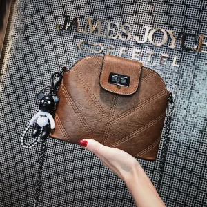 Vintage Retro Brown Messenger Bag 2021 Pu Casual Women S Bags