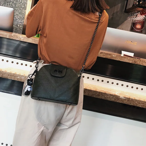 Vintage Brun Messenger Veske 2021 PU Casual Damer Vesker