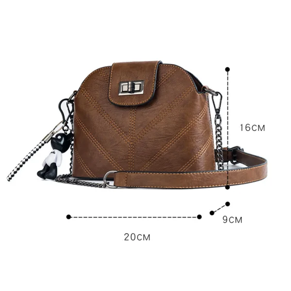 Vintage Brun Messenger Veske 2021 PU Casual Damer Vesker