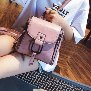 Chic Beautiful Candy Pink Backpacks Messenger Bag 2021 Pu Casual Women S Bags