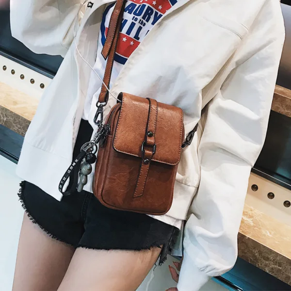 Fashion Brown Square Messenger Bag 2021 PU Casual Women's Bags