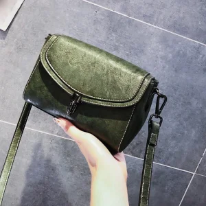 Fashion Green Square Messenger Bag 2021 Pu Women S Bags