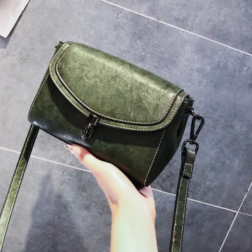 Fashion Green Square Messenger Bag 2021 Pu Women S Bags