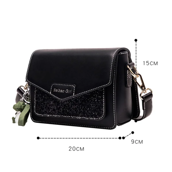 Chic / Belle Rouge Carrés Sac de messager 2021 Glitter Sacs Pour Femmes