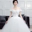 Affordable Ivory Corset Wedding Dresses 2019 Ball Gown Off-The-Shoulder Short Sleeve Backless Floor-Length / Long Ruffle