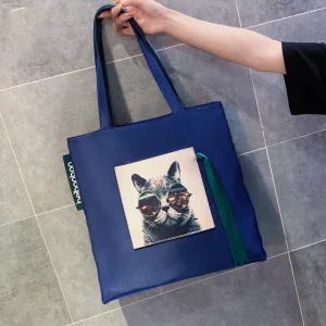 Mode Bleu Marine Toile Sac De Courses Sacs À Bandoulière 2021 Désinvolte Sacs Pour Femmes
