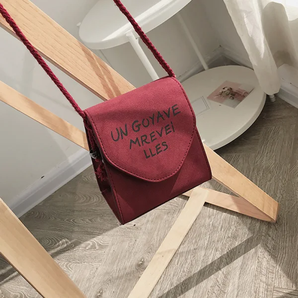 Modest / Simple Vintage / Retro Blushing Pink Suede Square Messenger Bag 2021 Casual Women's Bags