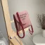 Modest / Simple Vintage / Retro Blushing Pink Suede Square Messenger Bag 2021 Casual Women's Bags