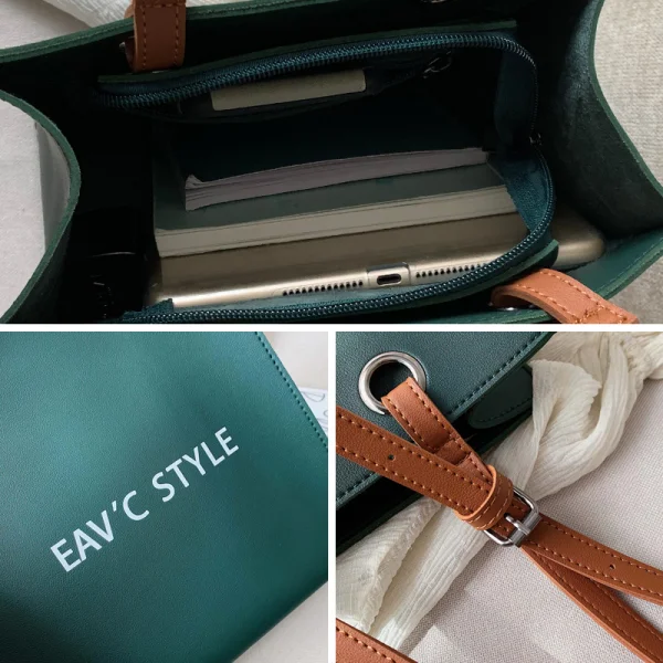 Simple Vert Carrés Sac de courses Sacs à bandoulière 2021 PU Sacs Pour Femmes
