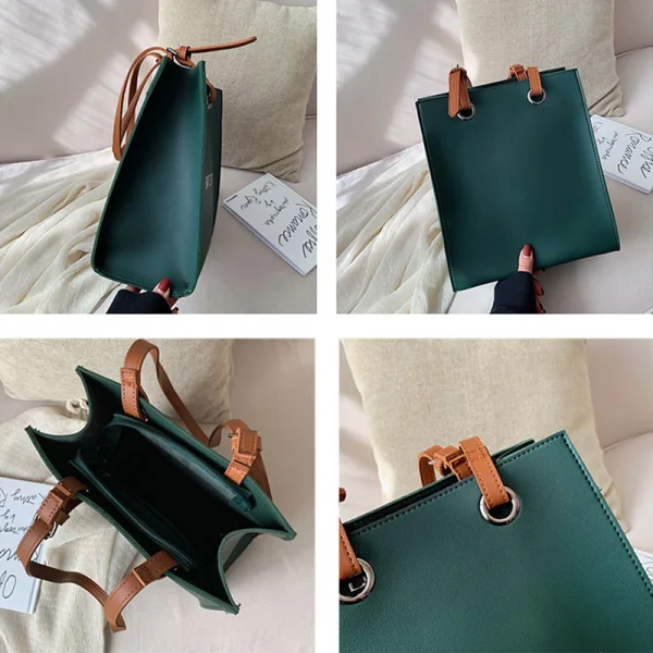 Simple Vert Carrés Sac de courses Sacs à bandoulière 2021 PU Sacs Pour Femmes