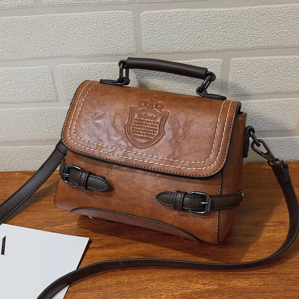 Fashion Khaki Square Messenger Bag Shoulder Bags Handbag 2021 PU Women's Bags