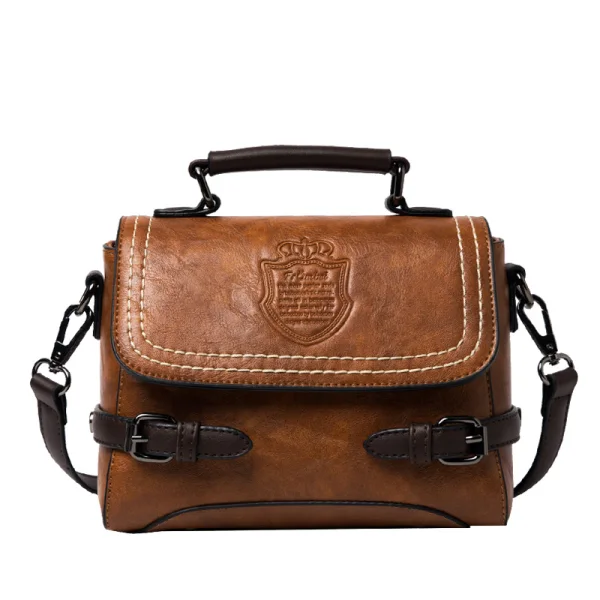 Fashion Khaki Square Messenger Bag Shoulder Bags Handbag 2021 PU Women's Bags