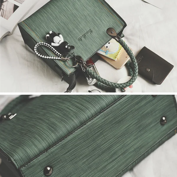 Modest / Simple Green Square Messenger Bag Handbag 2021 PU Women's Bags