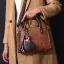 Vintage / Retro Burgundy Square Messenger Bag Handbag 2021 PU Women's Bags