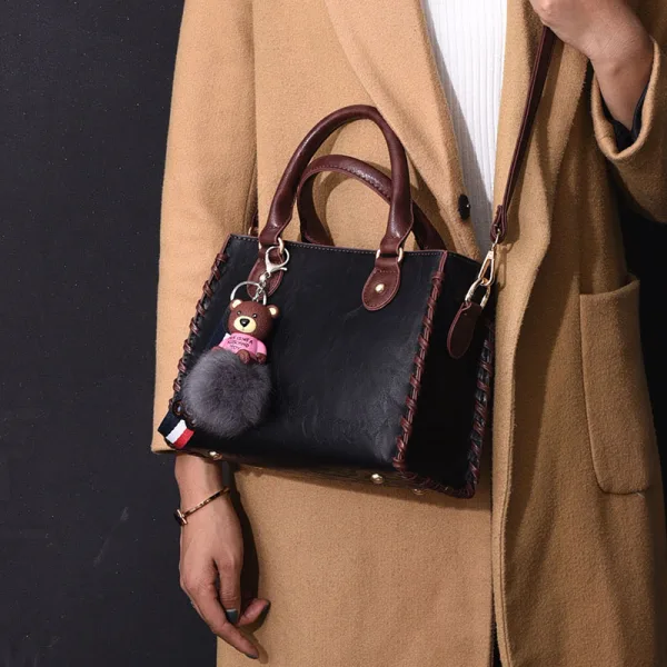 Vintage / Retro Burgundy Square Messenger Bag Handbag 2021 PU Women's Bags