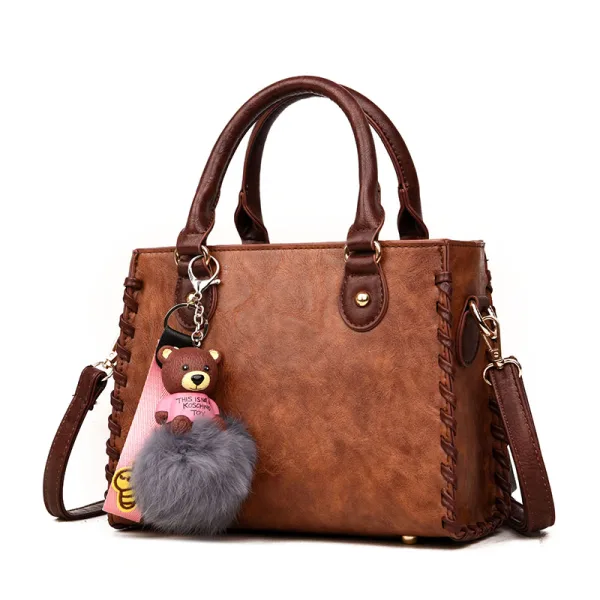 Vintage / Retro Burgundy Square Messenger Bag Handbag 2021 PU Women's Bags