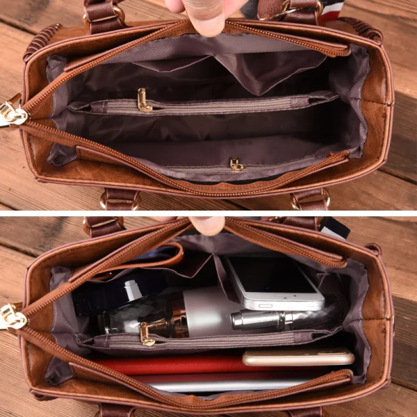 Vintage / Retro Burgundy Square Messenger Bag Handbag 2021 PU Women's Bags