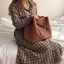 Modest / Simple Fashion Brown Shoulder Bags Handbag 2021 PU Women's Bags