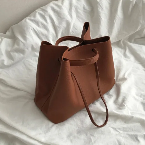 Modest / Simple Fashion Brown Shoulder Bags Handbag 2021 PU Women's Bags