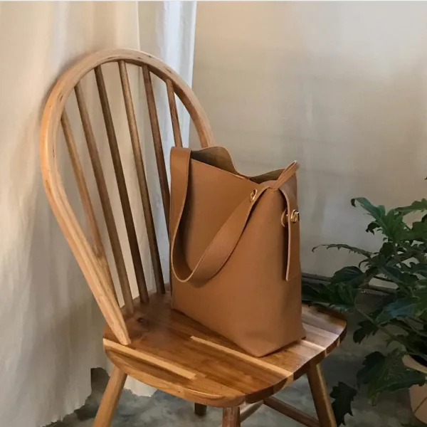 Simple Marron Carrés Sacs à bandoulière 2021 PU Sacs Pour Femmes