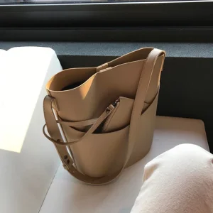 2 Piece Beige Wallet Shoulder Bags 2021 Pu Women S Bags