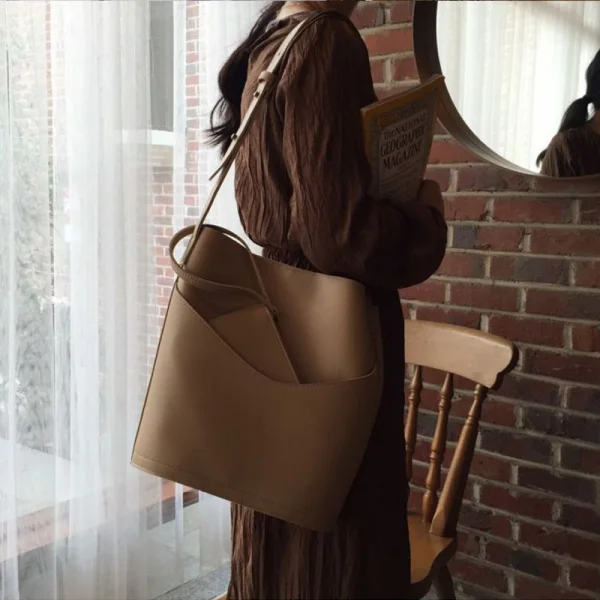 2 pièces Beige Portefeuille Sacs à bandoulière 2021 PU Sacs Pour Femmes