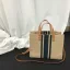 Modest / Simple Black Stripe Square Canvas Shoulder Bags Handbag 2021 Women's Bags