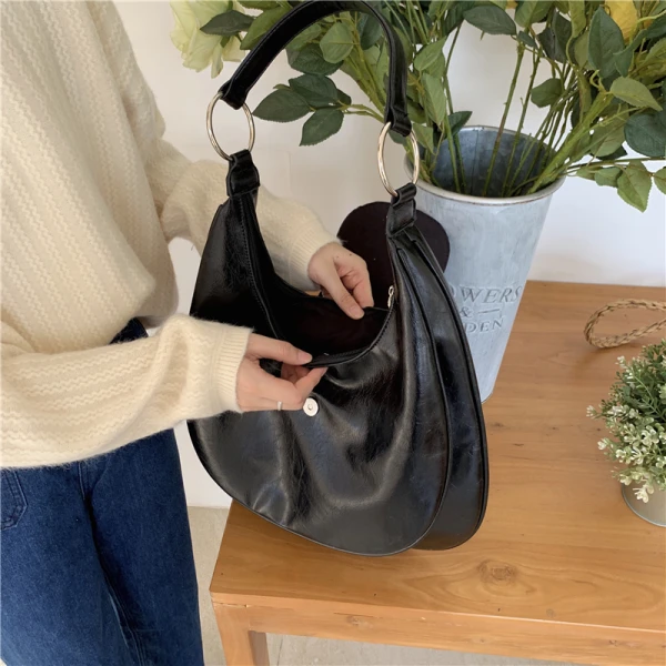 Minimaliste Marron Sacs à bandoulière 2021 PU Désinvolte Sacs Pour Femmes