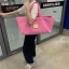 Modest / Simple Candy Pink Suede Shopping Bag Shoulder Bags 2021 Casual Women's Bags