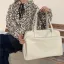 Modest / Simple White Square Shoulder Bags 2021 PU Casual Women's Bags