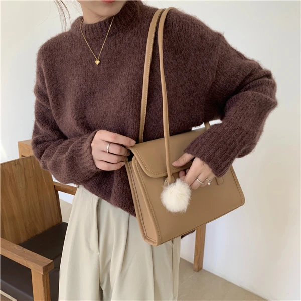 Modest / Simple Square Shoulder Bags 2021 PU Casual Women's Bags