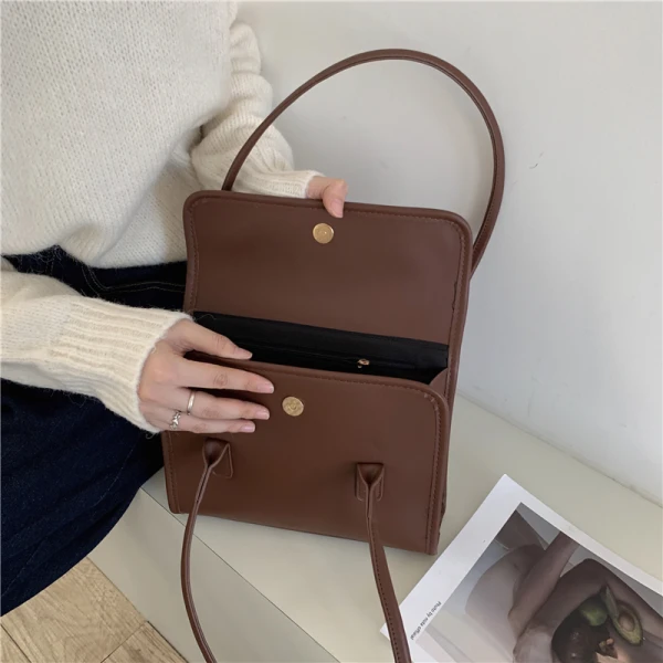 Modest / Simple Square Shoulder Bags 2021 PU Casual Women's Bags