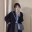 Modest / Simple Navy Blue Square Crossbody Bags Messenger Bag 2021 PU Women's Bags