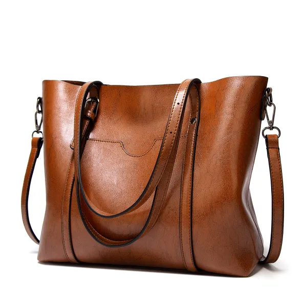 Modest / Simple Brown Square Shoulder Bags Crossbody Bags 2021 Casual PU Women's Bags