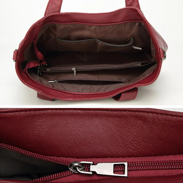 Burgundy Square Crossbody Bags Messenger Bag Shoulder Bags 2021 PU Women's Bags
