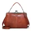 Vintage / Retro Brown Square Shoulder Bags Handbag 2021 PU Casual Women's Bags