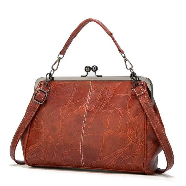 Vintage / Retro Brown Square Shoulder Bags Handbag 2021 PU Casual Women's Bags