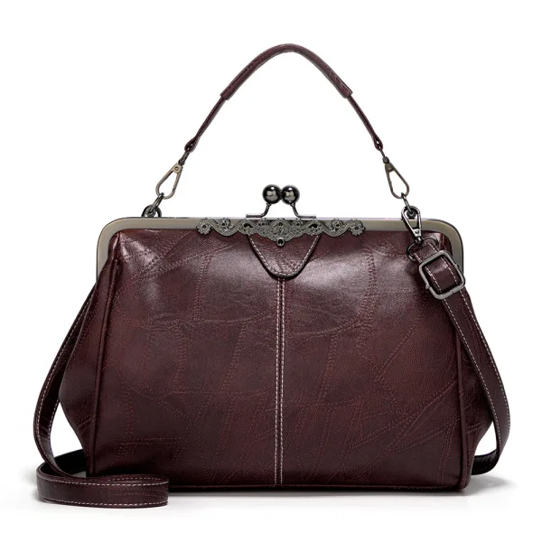 Vintage / Retro Brown Square Shoulder Bags Handbag 2021 PU Casual Women's Bags