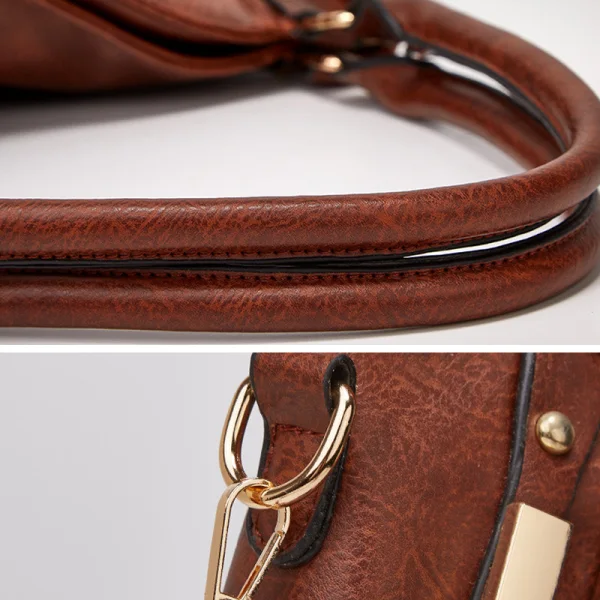 Enkel Brun Skulderveske Crossbody Vesker Messenger Veske 2021 PU Damer Vesker