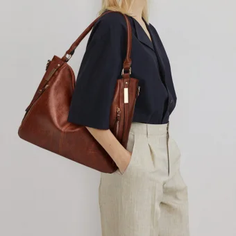 Proste Simple Brązowy Torby Naramienne Torby Crossbody Torba Kurierska 2021 Pu Torby Damskie