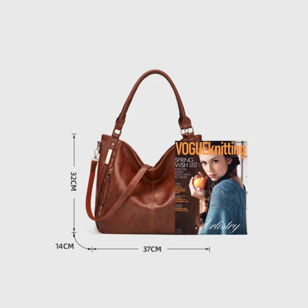 Enkel Brun Skulderveske Crossbody Vesker Messenger Veske 2021 PU Damer Vesker