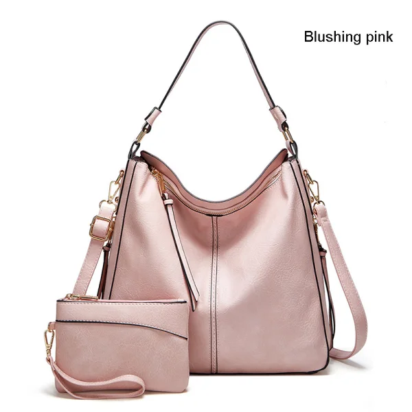 2-piece Brown Square Purse Shoulder Bags Crossbody Bags 2021 PU Casual Women's Bags