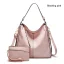 2-piece Brown Square Purse Shoulder Bags Crossbody Bags 2021 PU Casual Women's Bags