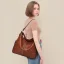 2-piece Brown Square Purse Shoulder Bags Crossbody Bags 2021 PU Casual Women's Bags